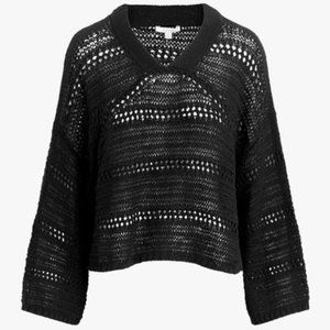 Joe's Bree Crochet Black Pullover Size Small